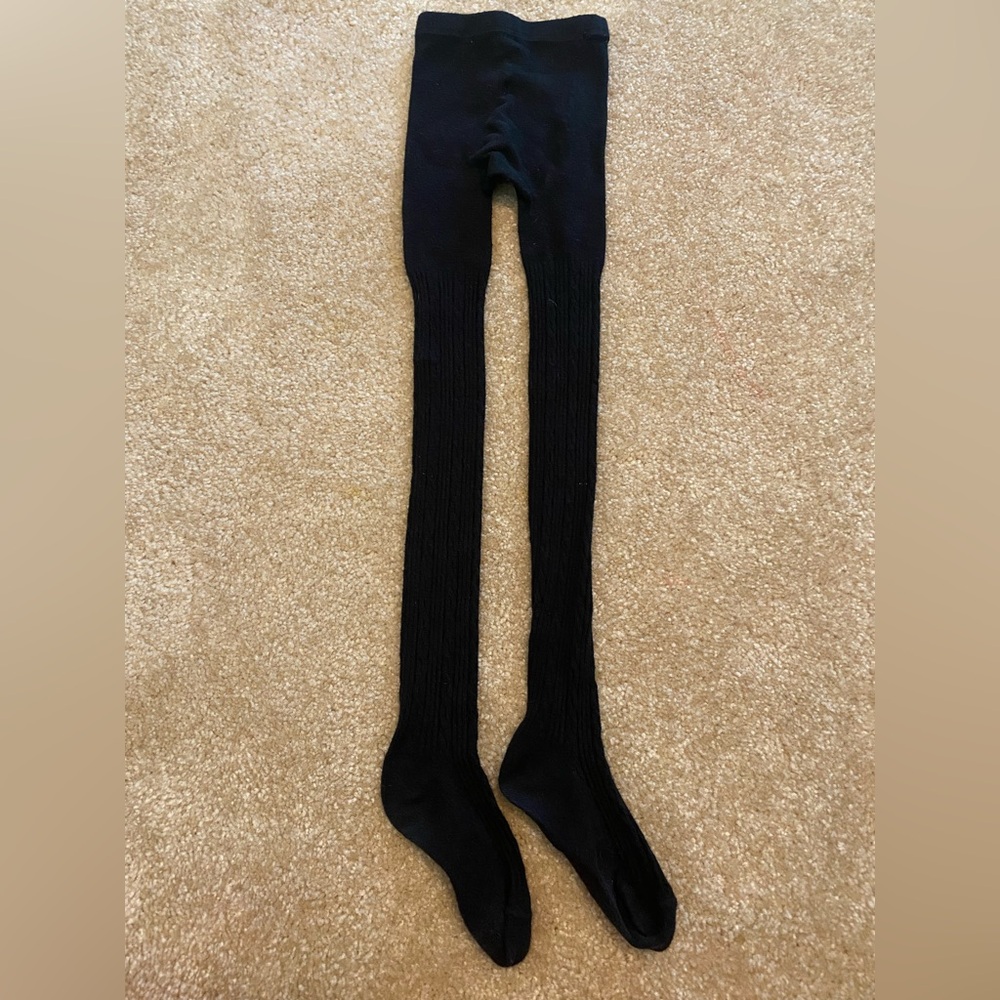 The Children's Place Black thick tights size 6/7